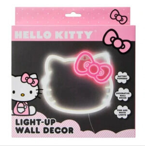 Pink and white Hello Kitty Neon light wall decorations battery operated